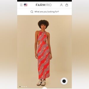 Adidas Farm Rio Psychedelic Wave Red Dress FARM RIO cut XL Racerback stretch